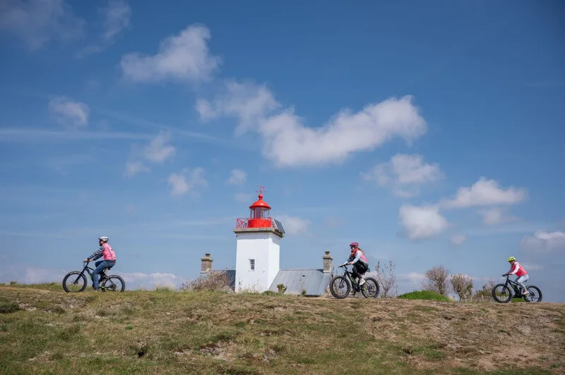 En fat bike électrique, phare d