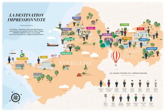 Carte Destination impressionniste © Monsieur T.