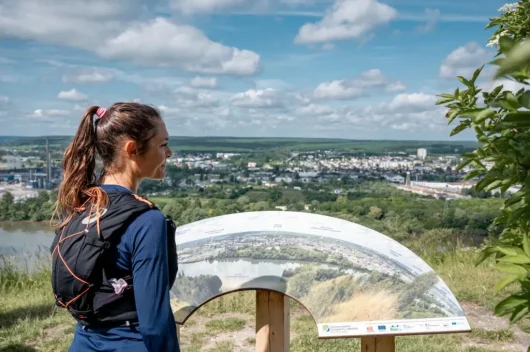 Trail à Belbeuf avec Sylvaine Cussot, panorama de St Adrien a Belbeuf