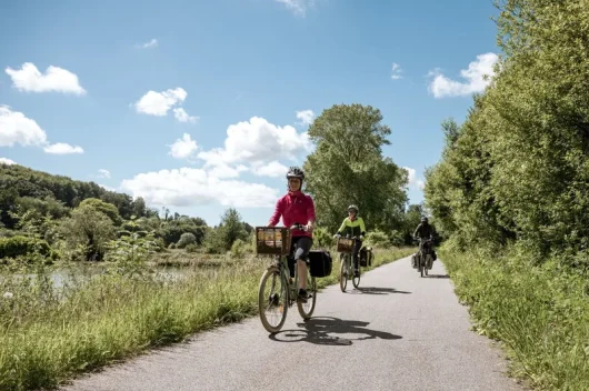 À vélo sur la vélolin, Colleville