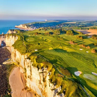 Vue aérienne d'Etretat, gol