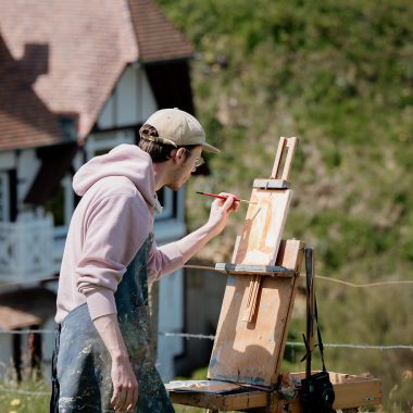 tournage vaucottes atelier peinture Jonathan Bertin